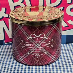 BBW Christmas Cabin Large 3 Wick Candle Holiday Home Fragrance